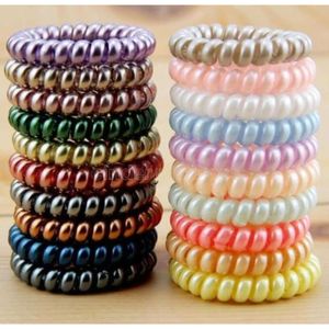 Scrunchy Rubber Coil New Women Girl Bands Ties ROPE ROPE POUTON PONTY TELLE TELLE TELLE CORDE CORD GUM