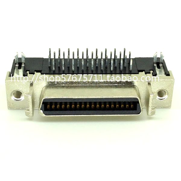 SCSI CN36, enchufe adaptador hembra de 36 pines con curva de 90 grados para conexión de señal de placa de alimentación, Cable SCSI DIY