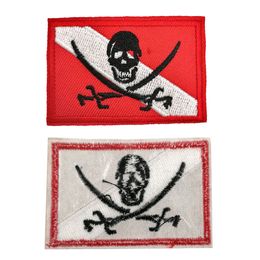 Patch de drapeau de plongée sous-marine Diver Down Flag Badge Gift Plongée Broidered Iron-On Patch pour plongeur Sac à dos sac à dos sac à dos bricolage