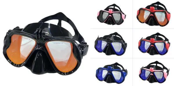 Masque de plongée sous-marine Réglable Silicone Masque de plongée en apnée Adulte Googles Lunettes de récupération Équipement de plongée professionnel