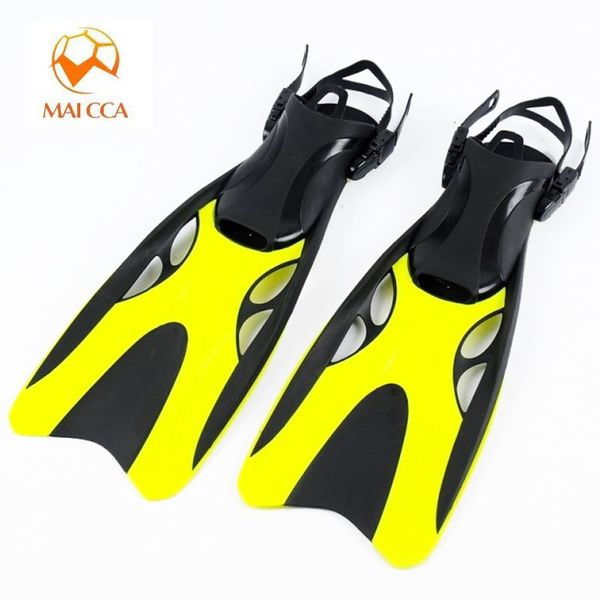 Nageoires de plongée pour adultes Professional Chaussures de natation réglables Silicone Long Submersible Foot Foot Monofin Diving Flipper 16A2
