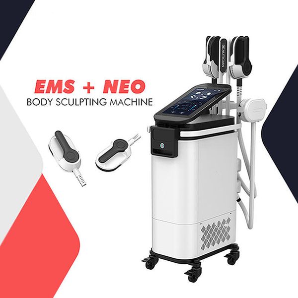 escultor adelgazante EMslim Neo RF 4 manijas máquina Reducción de celulitis Musculación EMS HI-EMT disolver grasa corporal esculpir Shaping Fitness Equipment