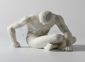 Escultura Escultura de personaje de cerámica moderna de alta calidad, arte desnudo, estatua de hombre, pensador abstracto, estatuilla, ángel gay, ornamen4650079