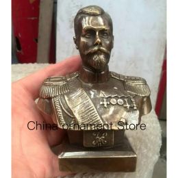 Sculptures 12cm Tsar russe Nicholas II Buste statue 5 "H Statue de bronze 15cm Suvorov / empereur Peter Zhukov 21cm