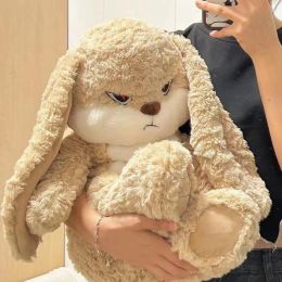 Sculpturen 3060 cm Anger Bunny Plush Long Ear Bunny Plush Toy Kawaii Bunny Plush Kids Doll voor kinderen Verjaardagsfeestje en kerstcadeaus