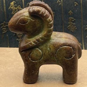 Sculptures antiques en jade naturel Xiuyu font de vieux ornements d'agneau, collection de thé, décoration pour animaux de compagnie