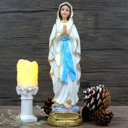 Sculptures Statue de la Sainte Vierge Marie, figurine religieuse catholique, cadeau de Thanksgiving, décoration de Noël, sculpture de la Vierge de Lourdes