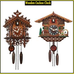 Esculturas Cuco Reloj de Pared de Cuarzo Pájaro Moderno Hogar Sala de Estar Reloj Colgante Horologe Relojes de Cuco oscilantes Oficina Decoración del hogar Regalos