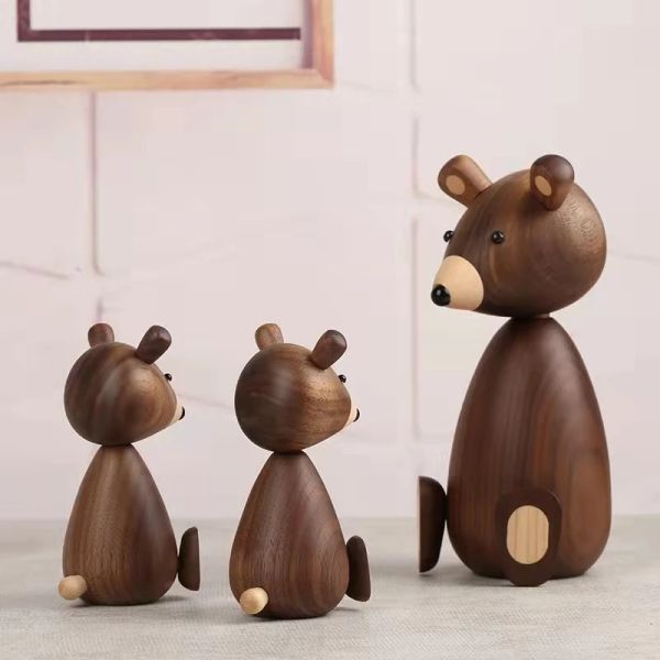 Sculptures Denemark Brown Brown Bear Home Decor Figurines de haute qualité Nordic Design Room Decor Cadeaux / Crafts / Family Toys Home Decor