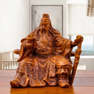 Esculturas Guan Gong Lectura Estatua Dios de la Riqueza Esculturas Guan Yu Estatuilla Resina Artesanía Sala Oficina Decoración del Hogar Adornos Regalos