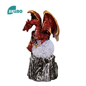 Sculpturen Halloween Gloeiende Draak Ei Lichten Lamp Hars Standbeeld Noordse Abstracte Ornamenten Voor Beeldjes Interieur Sculptuur Kamer Home Decor