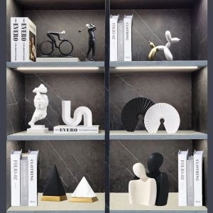 Sculpturen Scandinavische luxe abstracte sculptuur Kantoor Woonkamer WoondecoratieTV Kast Boekenkast Wijn Vabinet Decoratie Cadeau