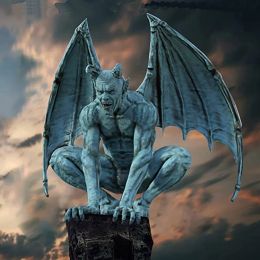 Sculptures rétro gargouille résine Statue fantôme démon ange ailes chauve-souris monstre Sculpture créative maison jardin décoration nouveau