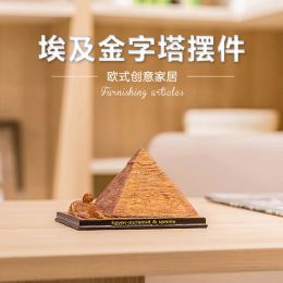 Sculpturen Wereldberoemd gebouw miniatuurmodel piramide Paremid Khufu Sphinx sculptuur woonkamer decoratie ambachten figuur cadeau