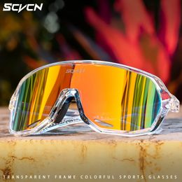 SCVCN Cycling Sunglasses Men Road Driving Bike Glazen Outdoor Sport Mountain Climbing Dames fietsen fietsen fietsen UV400 Goggles 240419