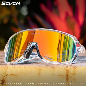 SCVCN Cycling Sunglasses Men Road Driving Vike Lowes Outdoor Sports Mountain Mountain Femmes Bicycle Cycling UV400 Goggles 240419