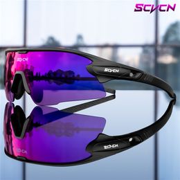 Gafas de bicicletas de montaña SCVCN Gafas de sol Pocromic Cycling Goggles MTB Road Running UV400 Protection Eyewear 220629