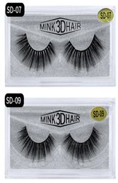 Affûtage manuel de la série SD CHILS 15 mm Lashs 100 Real Mink Fals Fals Tools Beauty Tools Color Lash Soft Natural Eyelash Box Nat4887950