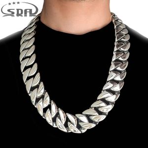SDA – grandes chaînes cubaines lourdes de 26mm 32mm, collier pour hommes et femmes, bijoux Puck Rock, ras du cou, identification du nom, gravure gratuite, 240318