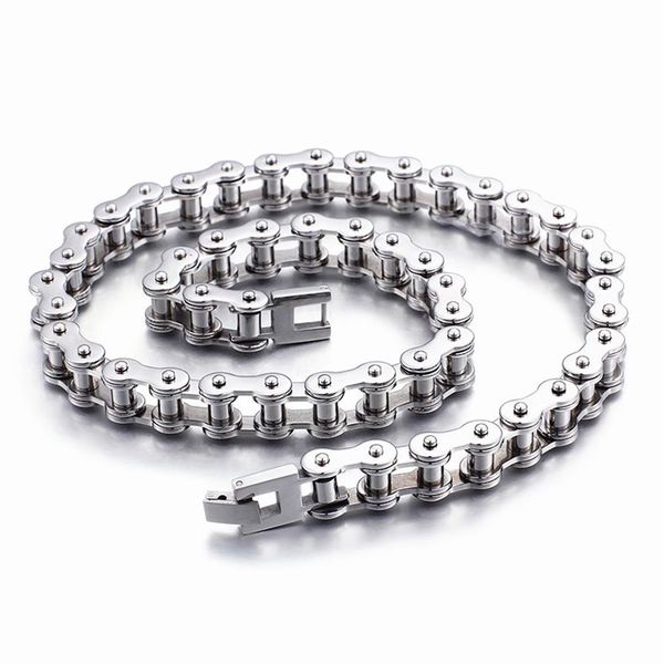 SDA Cool – chaîne de motard en acier inoxydable 316L, collier pour hommes et femmes, chaîne de moto Simple, bijoux de 10mm de large, haute Polish2329