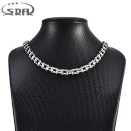 SDA Nieuwe Mode Motorfietsen Ketting 7mm45cm Lange Biker Chain roestvrijstalen Cubaanse Ketting Man Vrouw Neckalce 2010132655