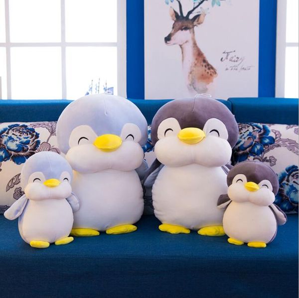 Muñeco de pingüino gordo de animal marino, animales de 25cm, juguete de peluche de algodón suave y bonito, almohada para dormir, muñecos para niños, regalo de cumpleaños