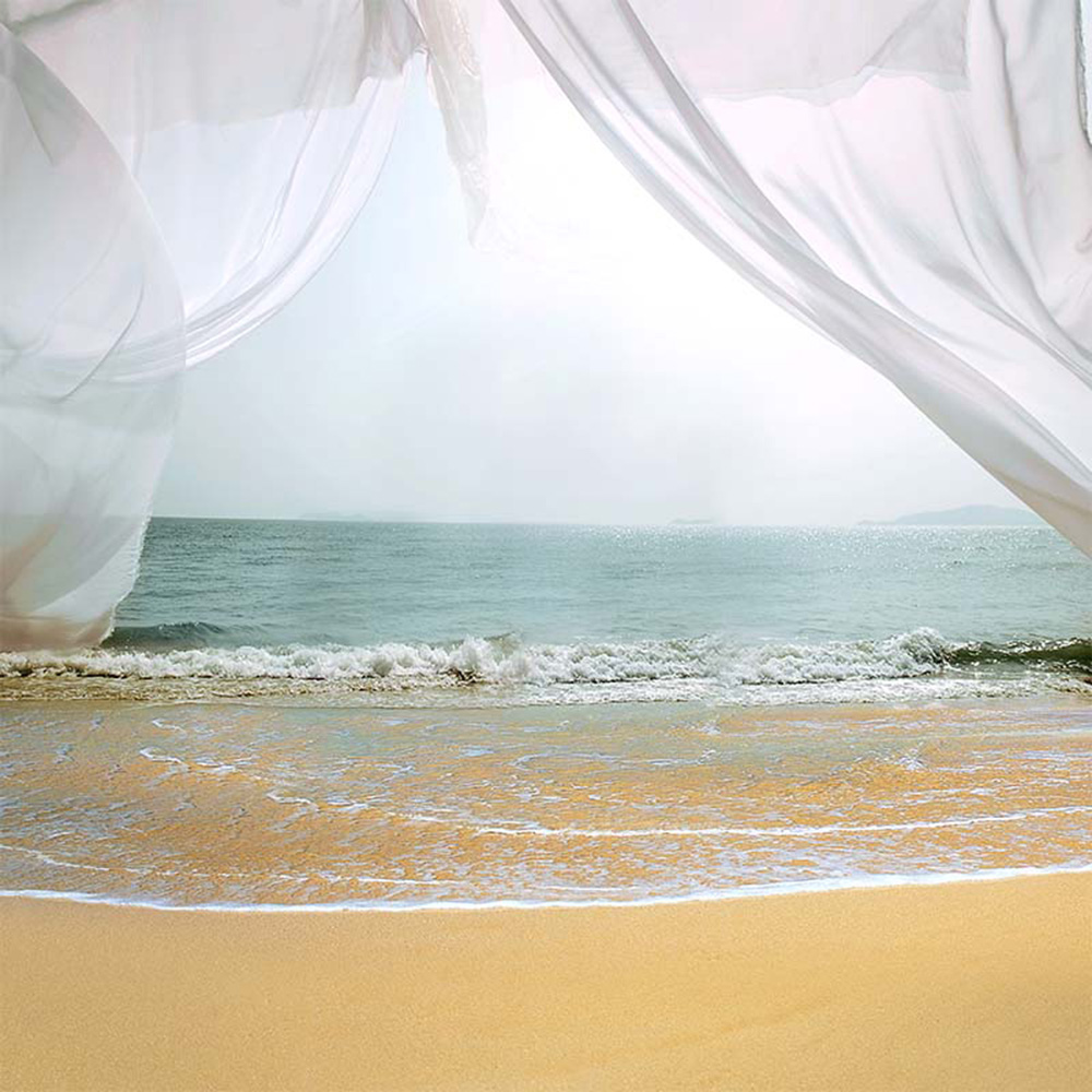 Sea Beach Backdrops Bildstudio Bakgrundsutskrift Vinyl Gardin Fotografi Bakgrund till Bröllop Fundo Par Studio de Fotos