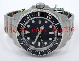 Livraison gratuite Sea-Dweller 116660 bracelet en acier inoxydable Diver montre pour hommes lunette en céramique 44mm automatique mécanique montres décontractées pour hommes