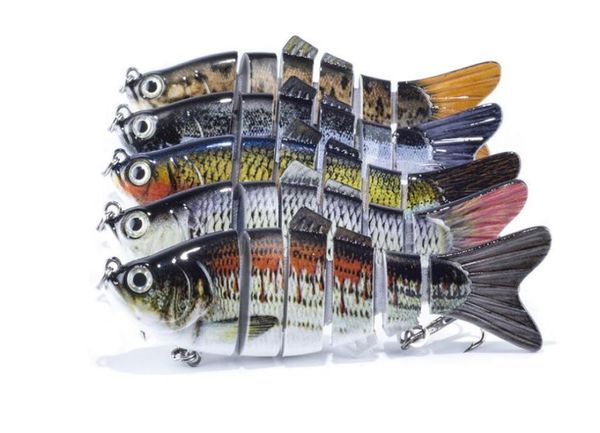 Luros de pesca en el mar 6 Sección High Carbon Steel Treble Hook con señuelos de 10 cm17g Simulación de agua poco profunda Lures Multicolor8203787