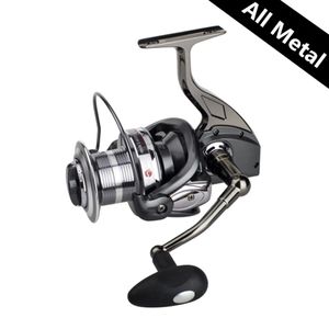 Moulinet de pêche en mer Roue distante RS8000 Super Strong All Metal Surf Casting Moulinet de pêche 4 91 12 1 Roulements à billes Spinning Reels2947