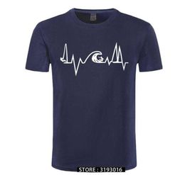 Sea Heartbeat Surf Life T-shirts Men Sailing Electric Pulse Tshirt Youth Youth Casual Brand Tshirt Plus taille 2106297045113