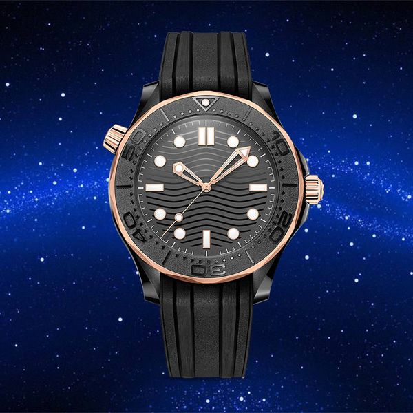 Montre SEA MASTER bague de haute qualité 42mm montre Luxe automatique mécanique Luminescence saphir boucle pliante montre omg étanche