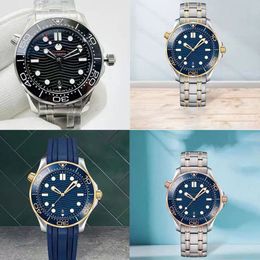 Sea Master Reloj Relojes de pulsera Anillo de cerámica Montre Luxe Automático Mecánico Luminoso Zafiro Hebilla plegable Impermeable Auto-viento Reloj de moda