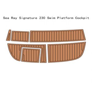 Sea Ray Signature 230 Swim Platform Pad Boat Tapis de sol en mousse EVA imitation teck