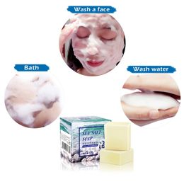 Jabón salado marina jabón hidratante leche natural jabón salado marino remove poros de espinilla tratamiento para el acné cuidado de la cara de la cara