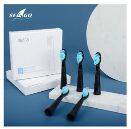 Seego Electric Remplacement Brush Heads Sonic Brosse Hygiène Care 899 Set 4 têtes pour SG910 SG507 SG958 SG515 SG949 SG575 240418