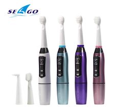 SEAGO brosse à dents électrique 35000vpm brosses à dents adultes gomme santé batterie brosse à dents 5 têtes de brosse de rechange SG9106783531