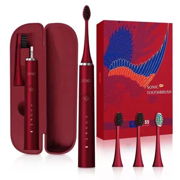 SEAGO SONIC ELECTRIC DOOTH BRUSH 5 Modes étanche Fasth Fasth Brush adulte USB CHARGE CONSEMBLE CONCEPTION COLORFUR UNIQUE 240422