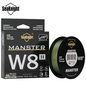 Seaknight Brand Manster W8 II -serie vislijnen 8 Weeven 500m 300m anticorrosieve coating Multifilament PE -lijn 15100lb 240407