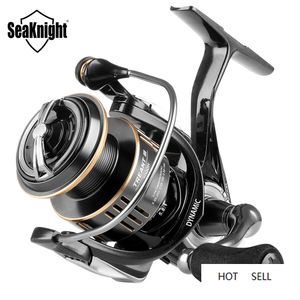 SeaKnight Brand Series 5.0: 1 5.8: 1 Moulinet de pêche 1000-6000 MAX Drag 28lb Spinning Reel pour la pêche Système à double roulement