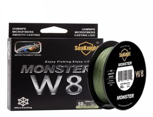 SeaKnight MONSTERMANSTER W8 300M línea de pesca 8 hebras trenzadas línea de PE 15LB 20LB 30LB 40LB 50LB 80LB 100LB 22053057096596902006