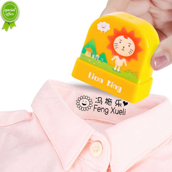 Sello personalizado para niños, nombre de estudiante, sello de nombre, ropa de jardín de infantes, pegatina de nombre impermeable, sello Kawaii Montessori, regalo