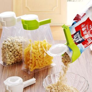 Seal Pour Food Storage Bag Clip Snack Afdichting Clips Houden Verse Sealer Klem Plastic Helper Voedsel Saver Travel Keuken Gereedschap WLL744