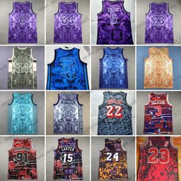 Maillots de basket-ball cousus avec joint 6 James 30 Stephen 22 Jimmy 1 Ball Curry 15 Vince 1 Tracy Butler Carter 34 Giannis McGrady Antetokounmpo Hommes S-XXXL