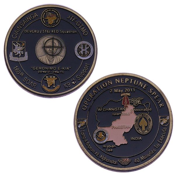 Seal Team Six Seal Team Six Ben LADEN USS Carl Vinson Challenge Coin USS Carl Vinson Challenge Coin 50mm * 3mm