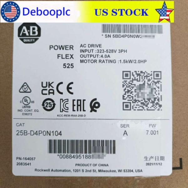 Allen-bradley scellé 25b-d4p0n104 Power Flex 525 1.5kw 2hp Ac Drive