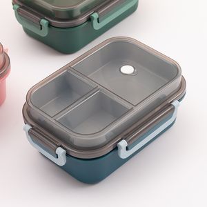 Verzegelde lunchbox 2-laags Bento-boxen voor studenten voor kantoorpersoneel Magnetronservies 1250ml 1223166