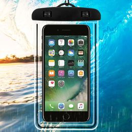 Verzegelde waterdichte telefoonhoes voor iPhone Samsung Xiaomi Redmi Zwemmende droge tas Onderwaterbehuizing Waterdichte tas Mobiele telefoonhoes
