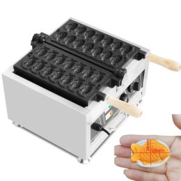 Scelers Electric 14pcs Commercial Mini Maker de gaufre en forme de poisson Small Taiyaki Pan Cake Machine Taiyaki Maker Machine Pan Équipement 110V