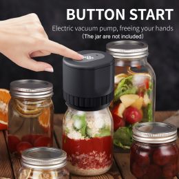 Scelers Electric Mason Jar Sceller Kit de scellant Kit de scellant en pot automatique sans fil pour le stockage et la fermentation des aliments avec des couvercles de bocal Mason